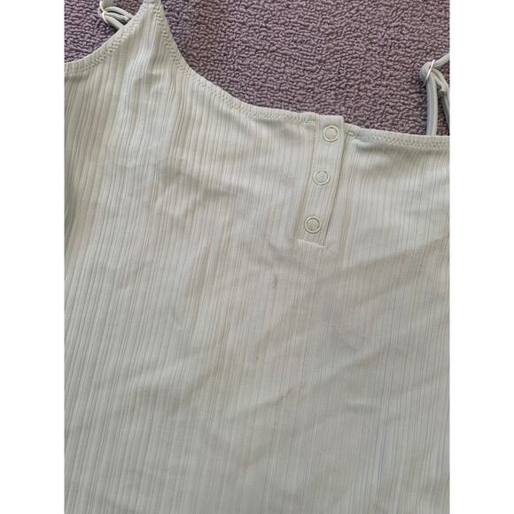 Onia Women Small Ribbed Green Bodysuit Light Weight Minimalist - Picture 7 of 12